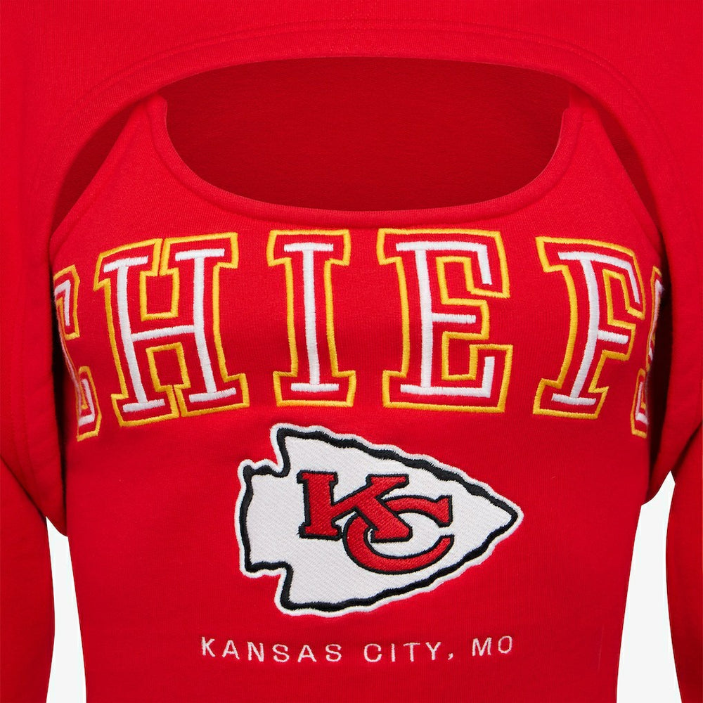 Kansas City Chiefs Off Season Women's Fleece Shrug Cami Red