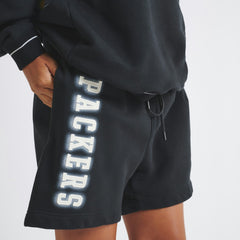 Green Bay Packers Off Season Unisex Fleece Shorts Black