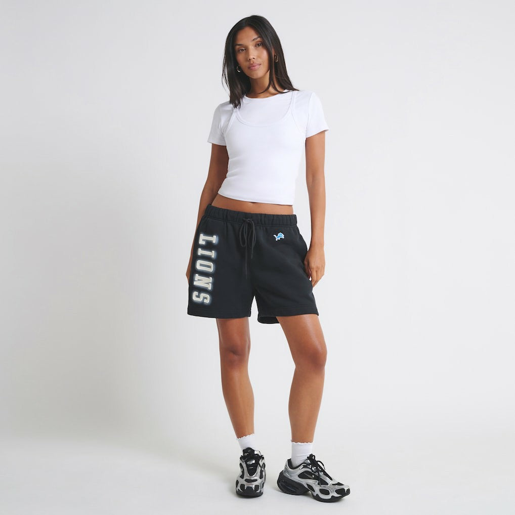Detroit Lions Off Season Unisex Fleece Shorts Black
