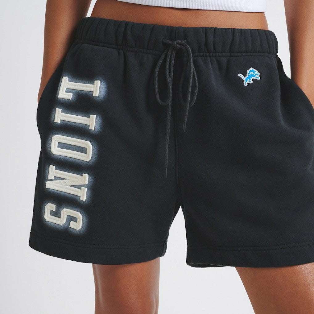 Detroit Lions Off Season Unisex Fleece Shorts Black