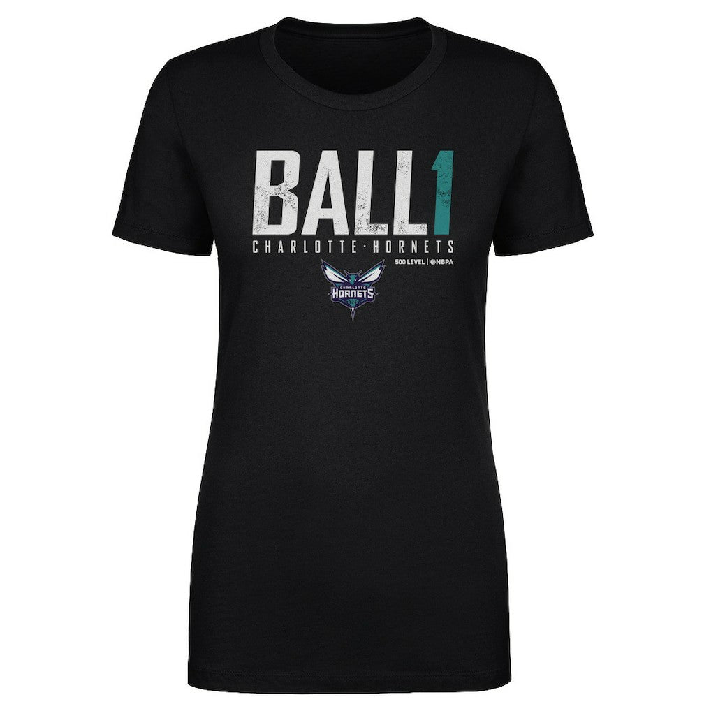 LaMelo Ball Charlotte Hornets 500 Level Women's Elite T-Shirt Black
