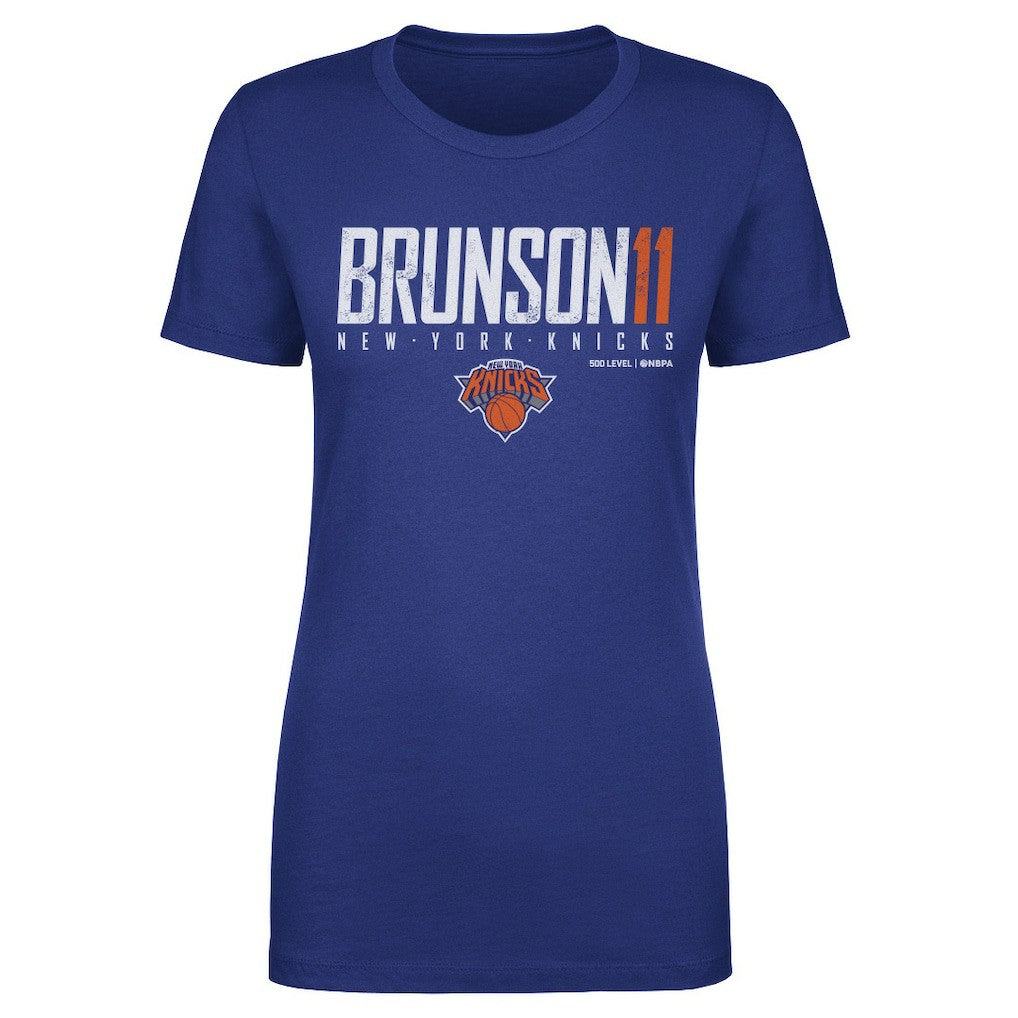 Jalen Brunson New York Knicks 500 Level Women's Elite T-Shirt Blue
