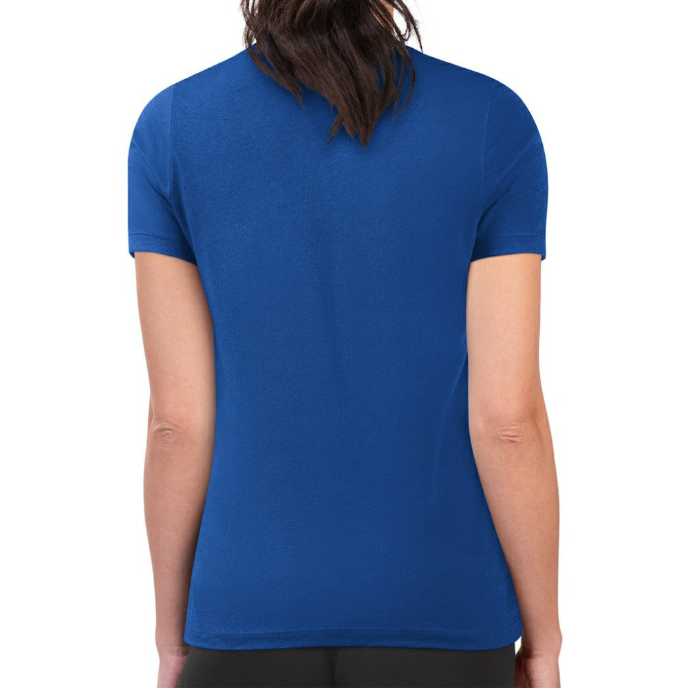 Chicago Cubs G-III 4Her by Carl Banks Women's Super-Slim Fit Lightweight Double Heart T-Shirt - Royal - MLB Online