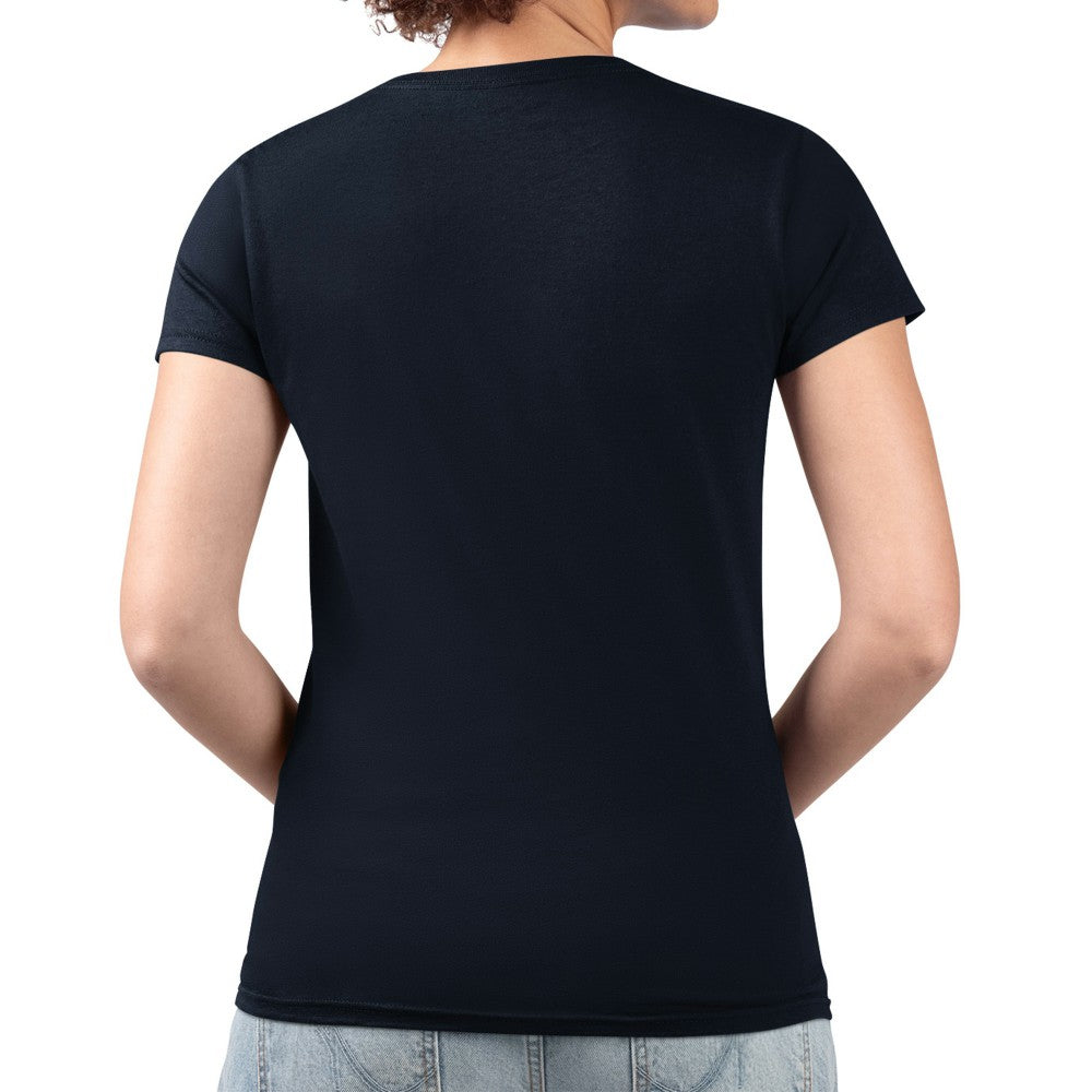 Milwaukee Brewers G-III 4Her by Carl Banks Women's Super-Slim Fit Lightweight Double Heart V-Neck T-Shirt - Navy - MLB Discount