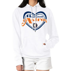 Houston Astros G-III 4Her by Carl Banks Women's Double Heart Fleece Pullover Hoodie - White - MLB Lifestyle