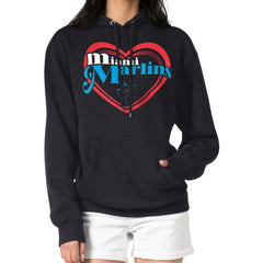 Miami Marlins G-III 4Her by Carl Banks Women's Double Heart Fleece Pullover Hoodie - Black - MLB Online
