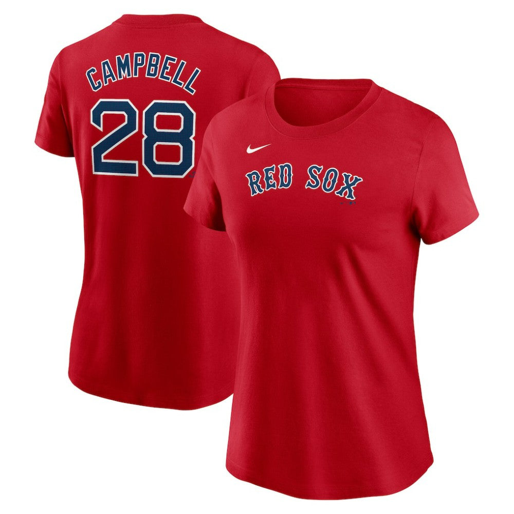 Kristian Campbell Boston Red Sox Nike Women's Cooperstown Collection Fuse Name & Number T-Shirt - Red - Nike Discount