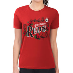 Cincinnati Reds G-III 4Her by Carl Banks Women's Super-Slim Fit Lightweight Retro Roses T-Shirt - Red - MLB Sale
