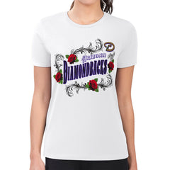 Arizona Diamondbacks G-III 4Her by Carl Banks Women's Super-Slim Fit Lightweight Retro Roses T-Shirt - White - MLB Online