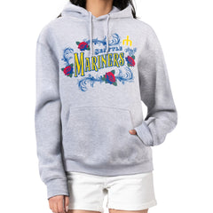Seattle Mariners G-III 4Her by Carl Banks Women's Retro Roses Fleece Pullover Hoodie - Gray - MLB Online