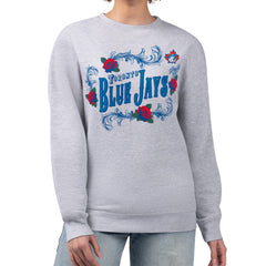 Toronto Blue Jays G-III 4Her by Carl Banks Women's Retro Roses Fleece Pullover Sweatshirt - Gray - MLB Online