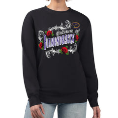 Arizona Diamondbacks G-III 4Her by Carl Banks Women's Retro Roses Fleece Pullover Sweatshirt - Black - MLB on Sale