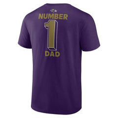 Baltimore Ravens #1 Dad Jersey T-Shirt Purple