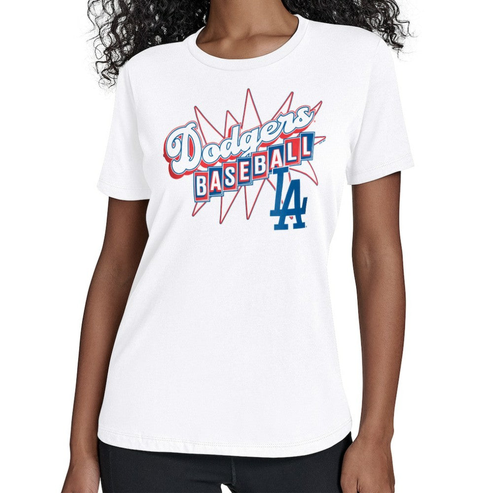 Los Angeles Dodgers Starter Women's Drive-In T-Shirt - White - MLB Online