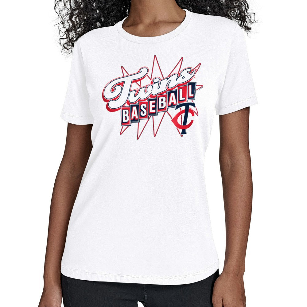 Minnesota Twins Starter Women's Drive-In T-Shirt - White - MLB Lifestyle