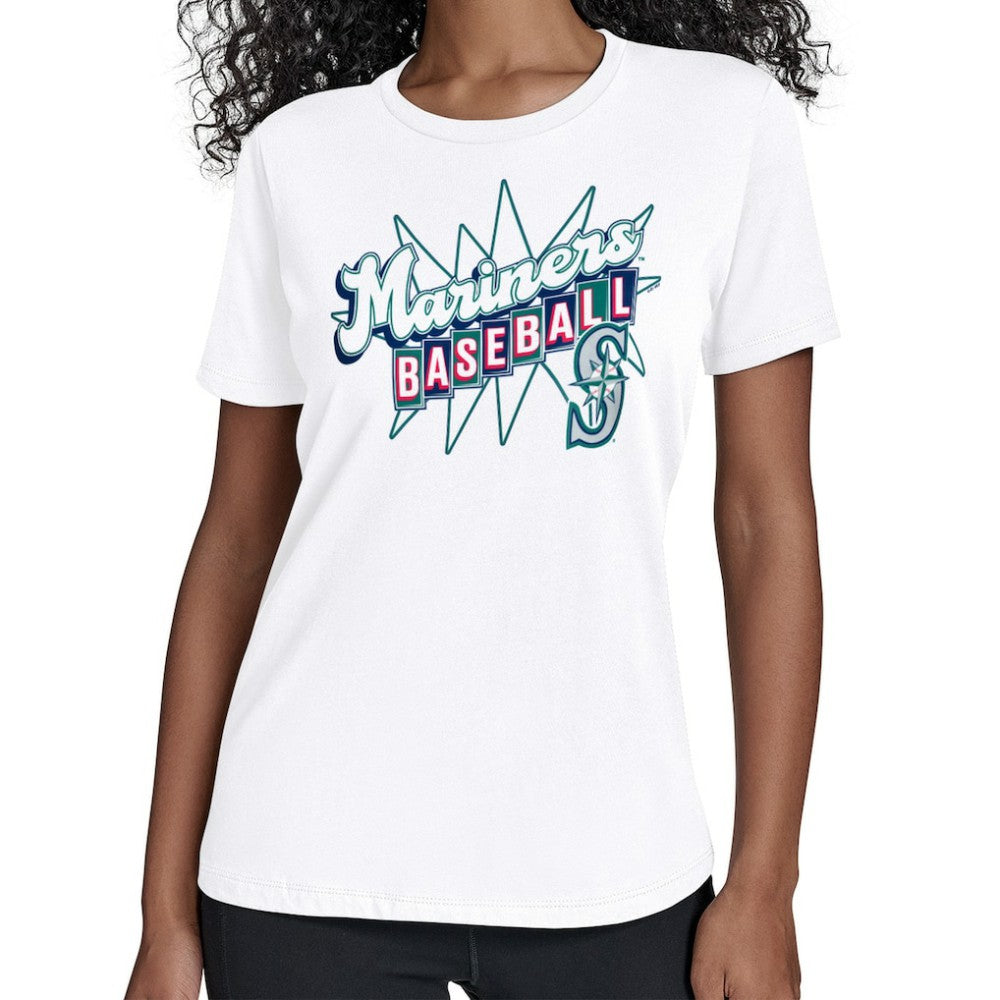 Seattle Mariners Starter Women's Drive-In T-Shirt - White - MLB Discount