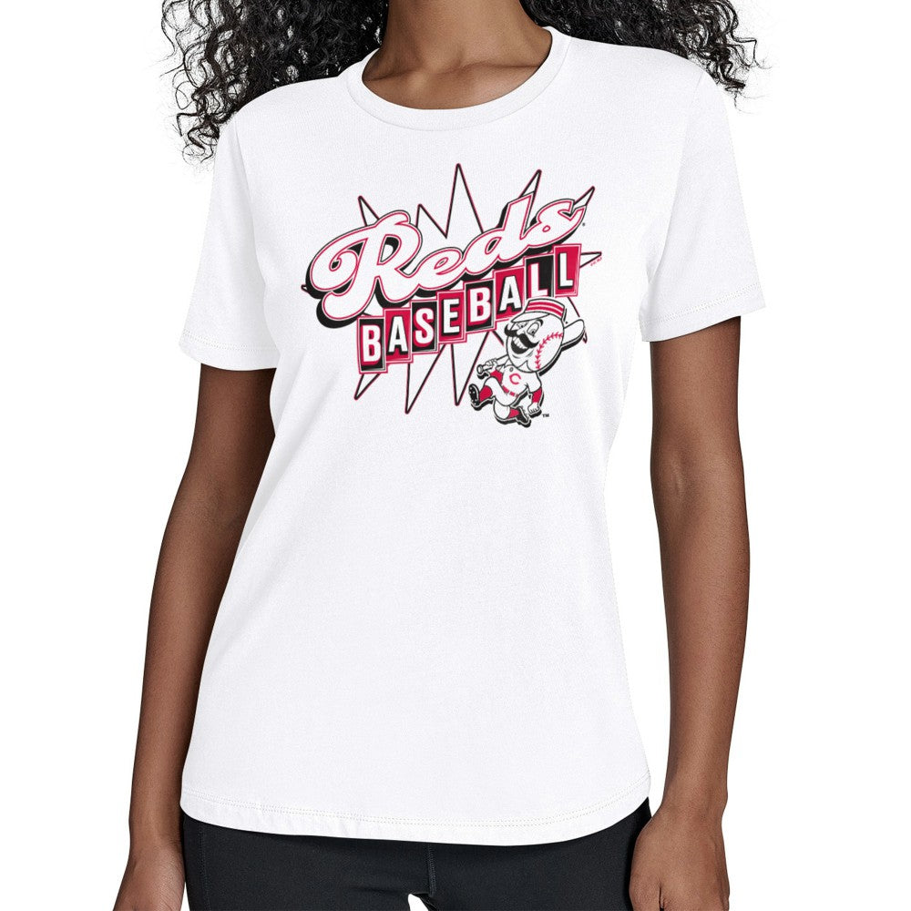 Cincinnati Reds Starter Women's Drive-In T-Shirt - White - MLB Discount