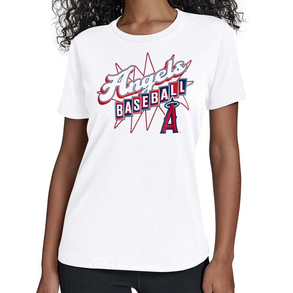 Los Angeles Angels Starter Women's Drive-In T-Shirt - White - MLB Sale