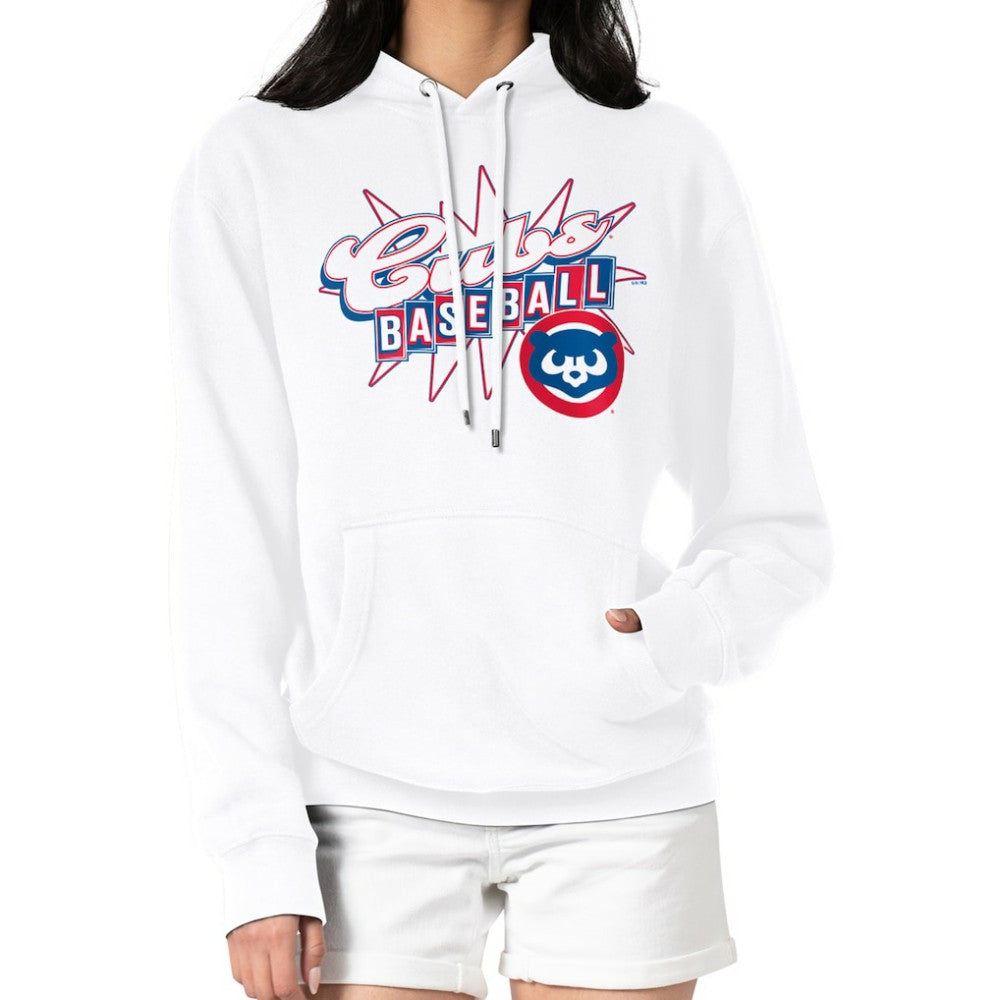 Chicago Cubs Starter Women's Drive-In Pullover Hoodie - White - MLB Discount