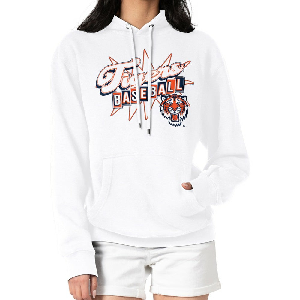 Detroit Tigers Starter Women's Drive-In Pullover Hoodie - White - MLB Sale