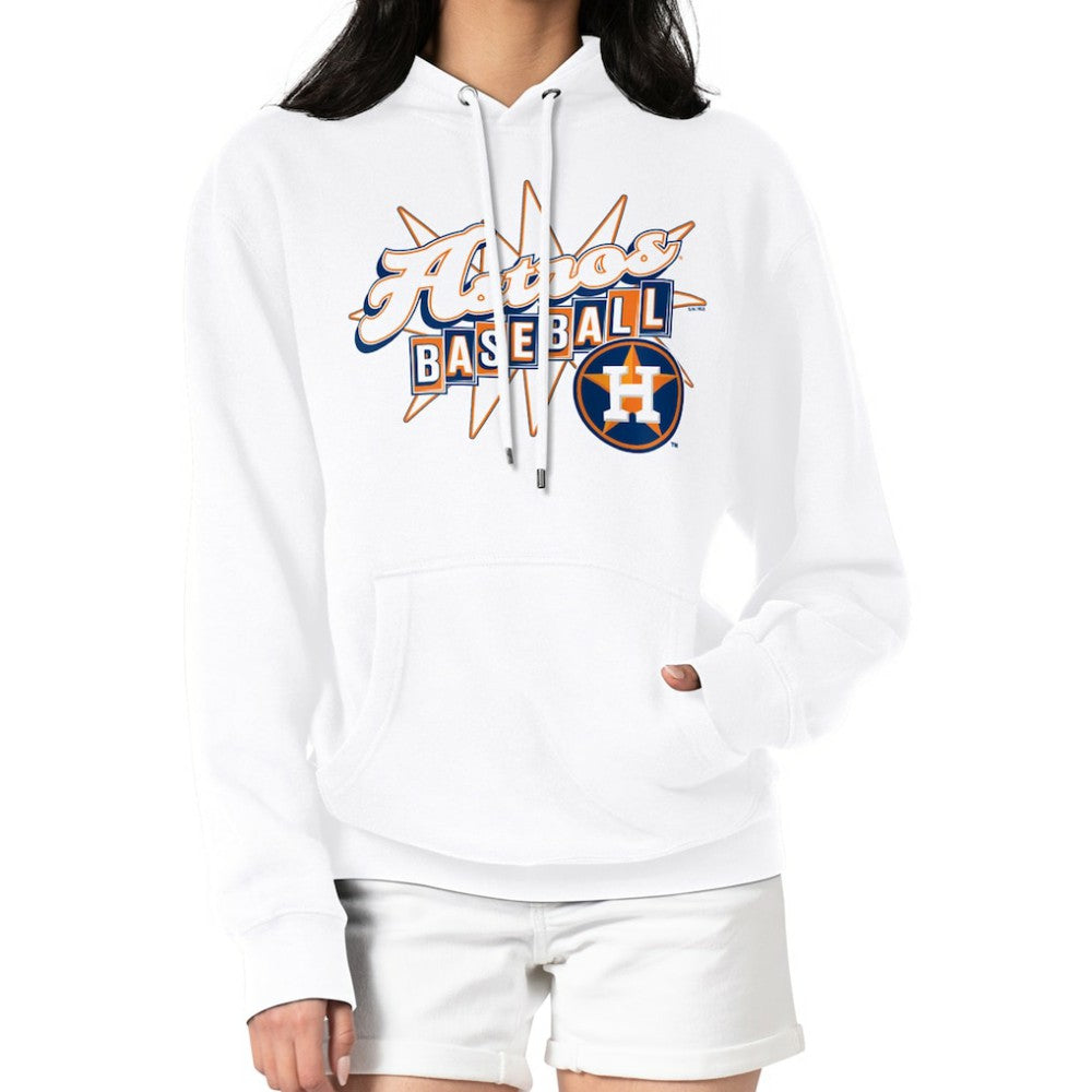Houston Astros Starter Women's Drive-In Pullover Hoodie - White - MLB Lifestyle