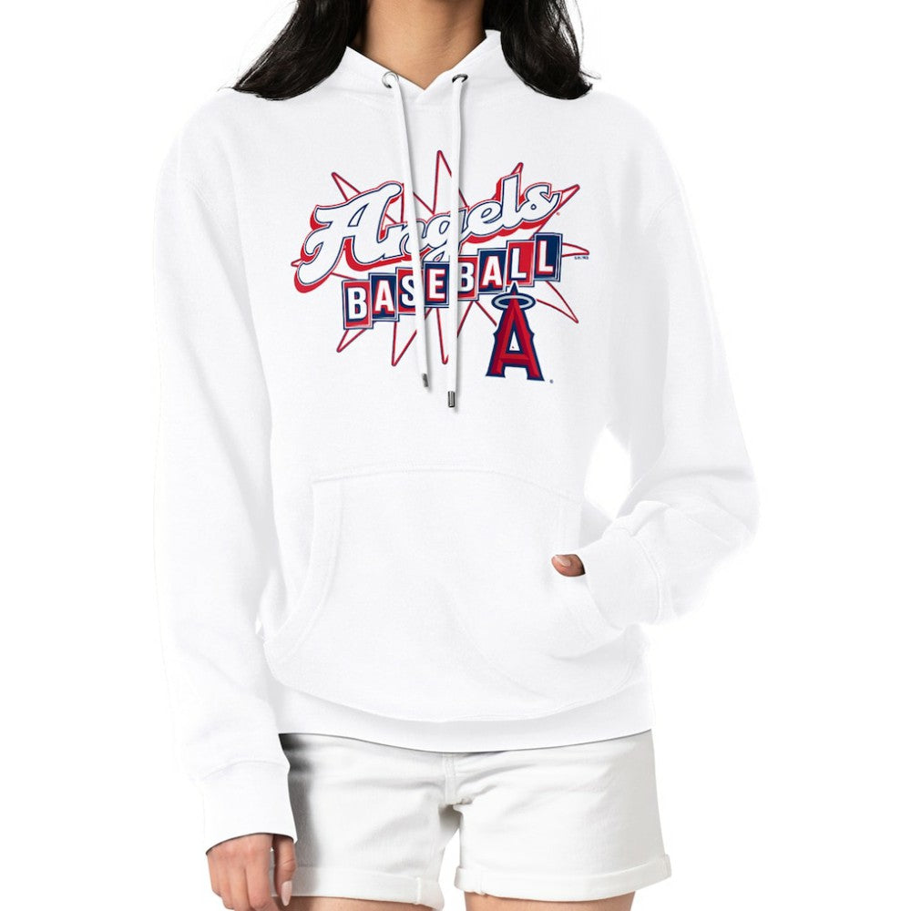 Los Angeles Angels Starter Women's Drive-In Pullover Hoodie - White - MLB Online