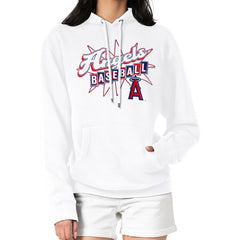 Los Angeles Angels Starter Women's Drive-In Pullover Hoodie - White - MLB Online