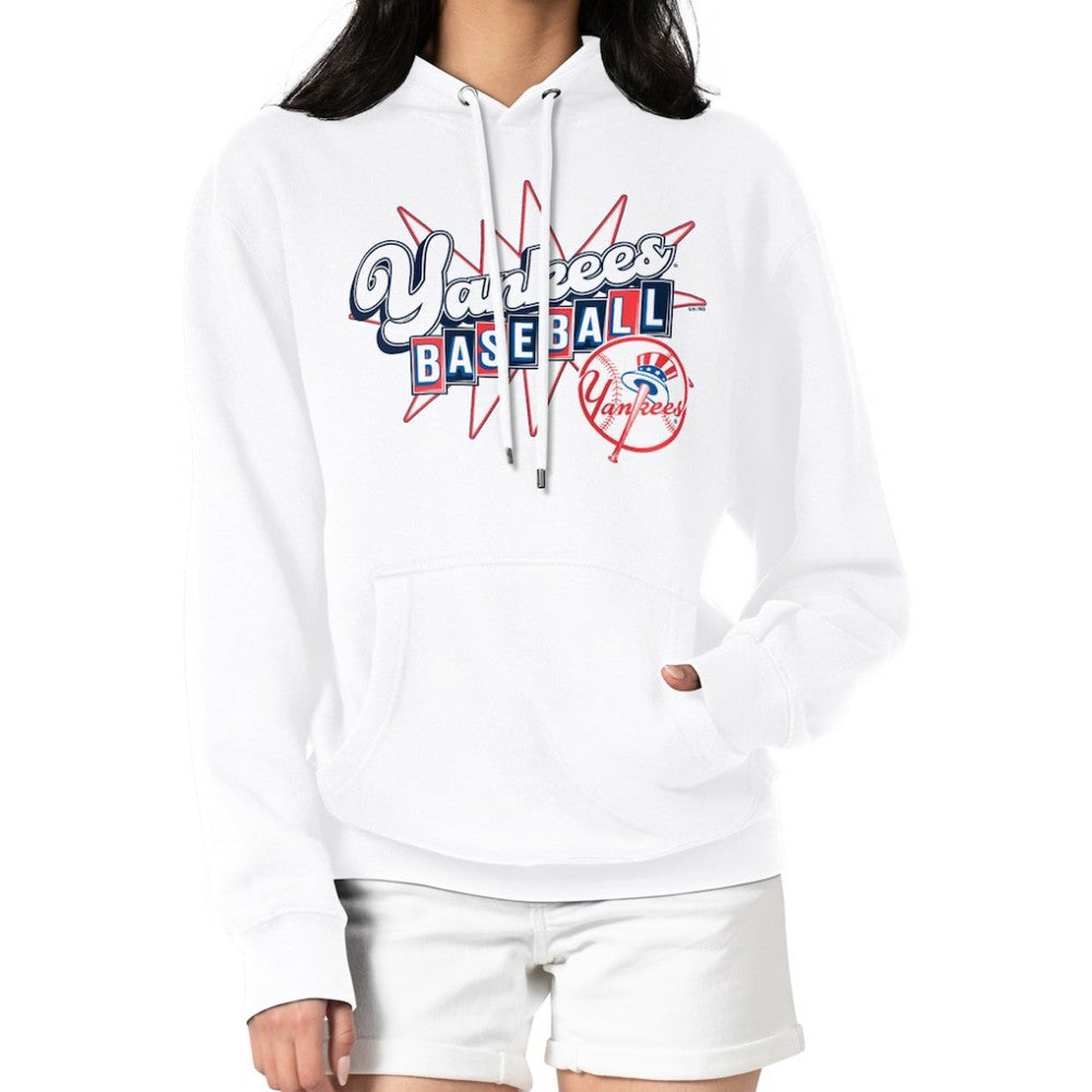 New York Yankees Starter Women's Drive-In Pullover Hoodie - White - MLB Sale