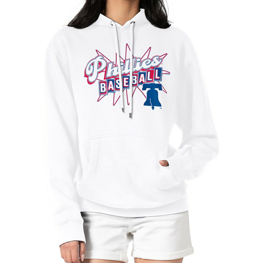 Philadelphia Phillies Starter Women's Drive-In Pullover Hoodie - White - MLB Discount