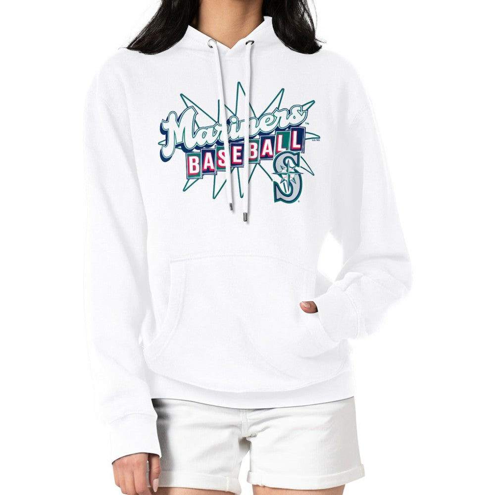 Seattle Mariners Starter Women's Drive-In Pullover Hoodie - White - MLB Discount