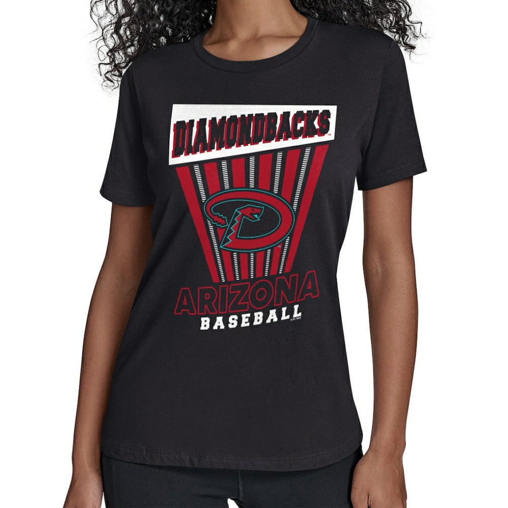 Arizona Diamondbacks Starter Women's Poster Print T-Shirt - Black - MLB Discount