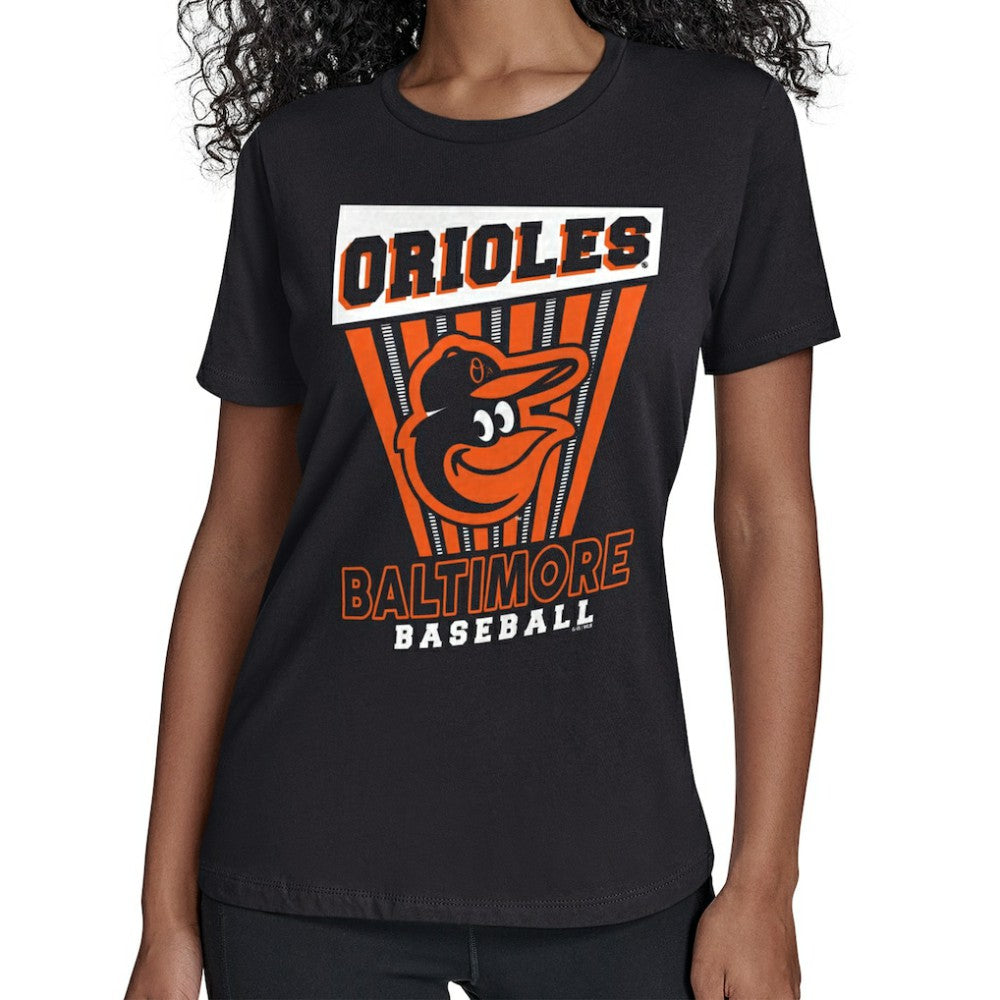 Baltimore Orioles Starter Women's Poster Print T-Shirt - Black - MLB Sale