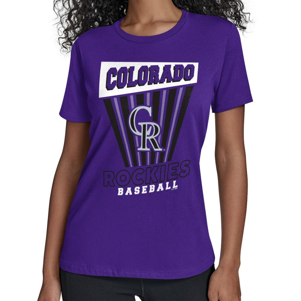 Colorado Rockies Starter Women's Poster Print T-Shirt - Purple - MLB Lifestyle