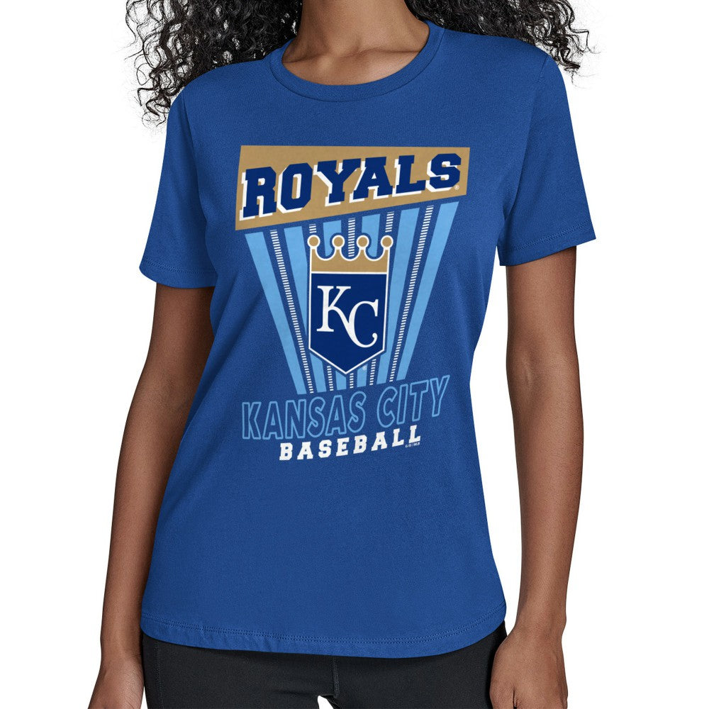 Kansas City Royals Starter Women's Poster Print T-Shirt - Royal - MLB on Sale