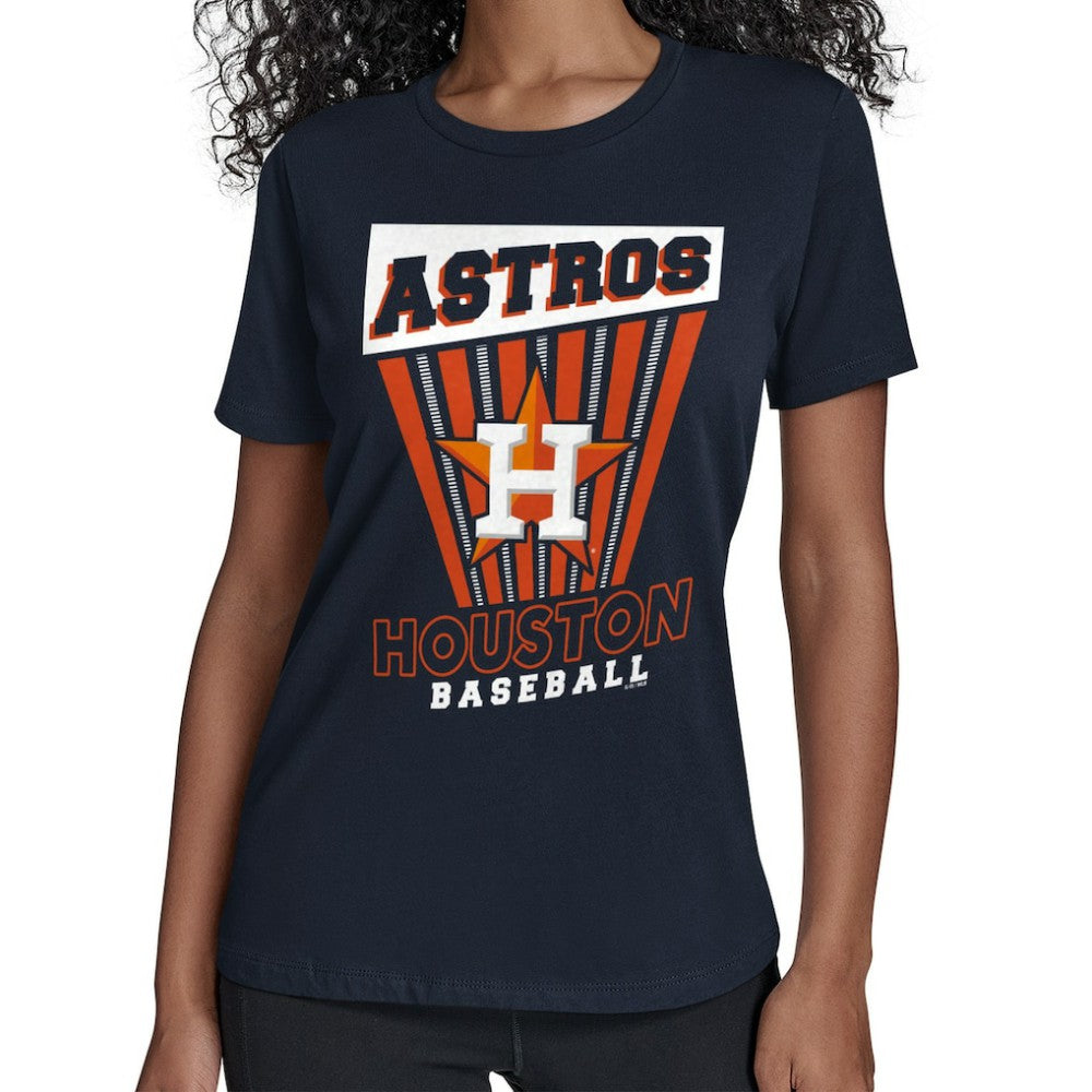 Houston Astros Starter Women's Poster Print T-Shirt - Navy - MLB Sale