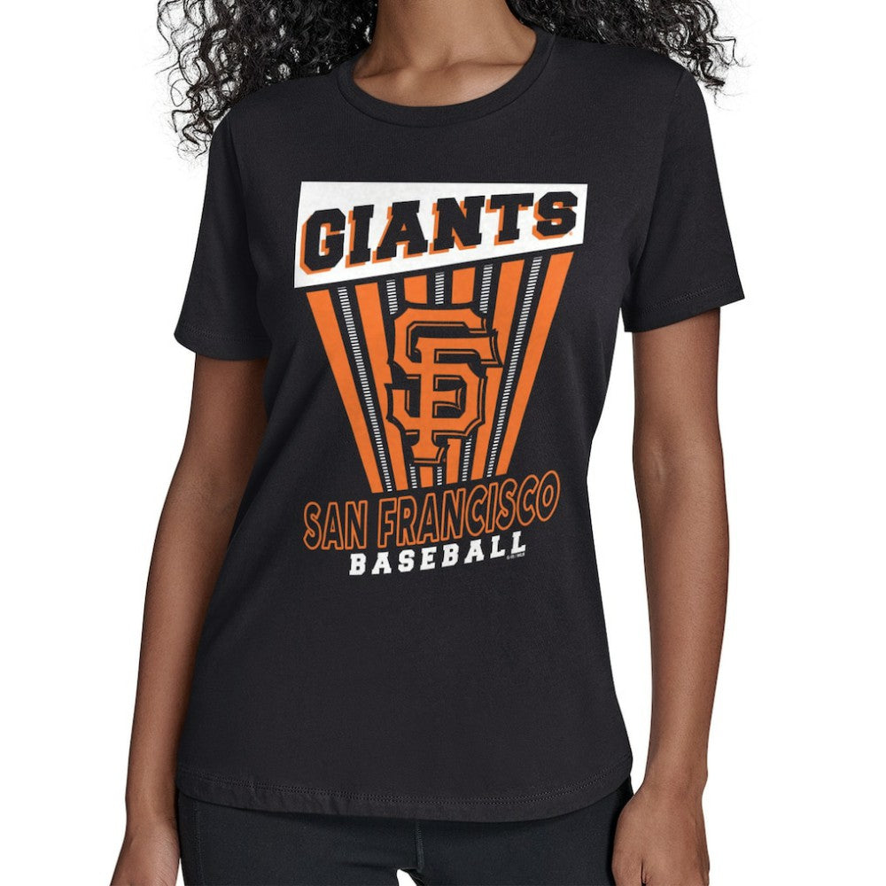 San Francisco Giants Starter Women's Poster Print T-Shirt - Black - MLB Discount