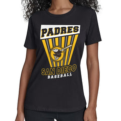 San Diego Padres Starter Women's Poster Print T-Shirt - Black - MLB Sale