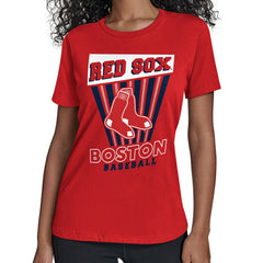 Boston Red Sox Starter Women's Poster Print T-Shirt - Red - MLB Discount