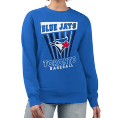 Toronto Blue Jays Starter Women's Poster Print Pullover Sweatshirt - Royal - MLB on Sale