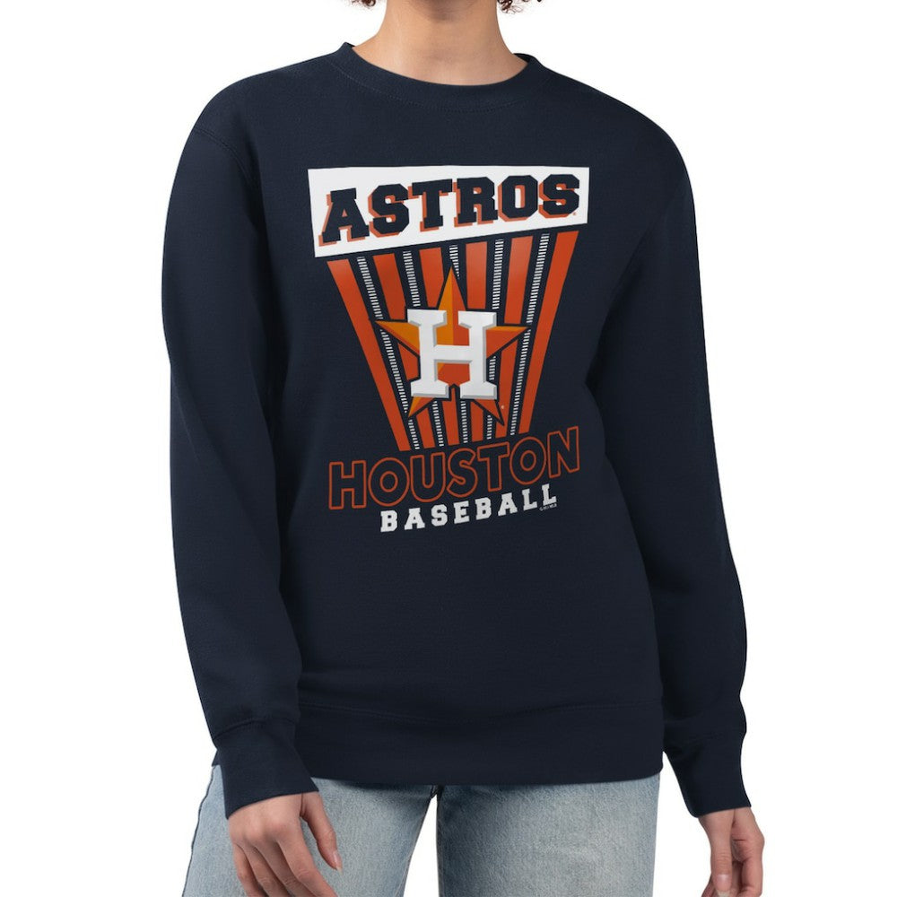 Houston Astros Starter Women's Poster Print Pullover Sweatshirt - Navy - MLB Online