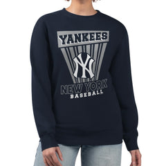 New York Yankees Starter Women's Poster Print Pullover Sweatshirt - Navy - MLB Online