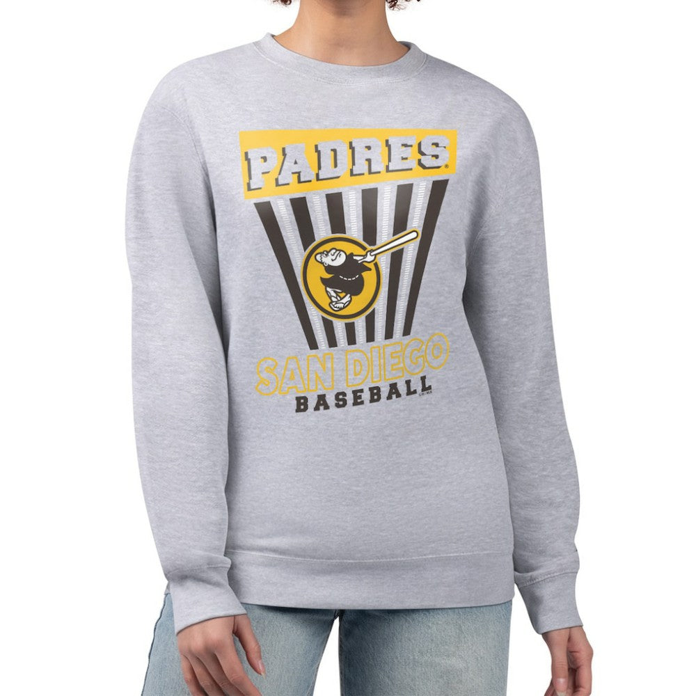 San Diego Padres Starter Women's Poster Print Pullover Sweatshirt - Gray - MLB Sale