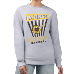 San Diego Padres Starter Women's Poster Print Pullover Sweatshirt - Gray - MLB Sale