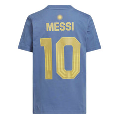 Lionel Messi Argentina National Team Youth Name & Number T-Shirt Blue - Adidas cheap