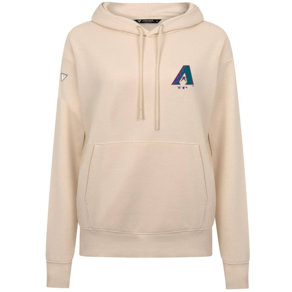 Arizona Diamondbacks Levelwear Women's Cooperstown Collection Adorn Core Logo Pullover Hoodie - Khaki - MLB Online