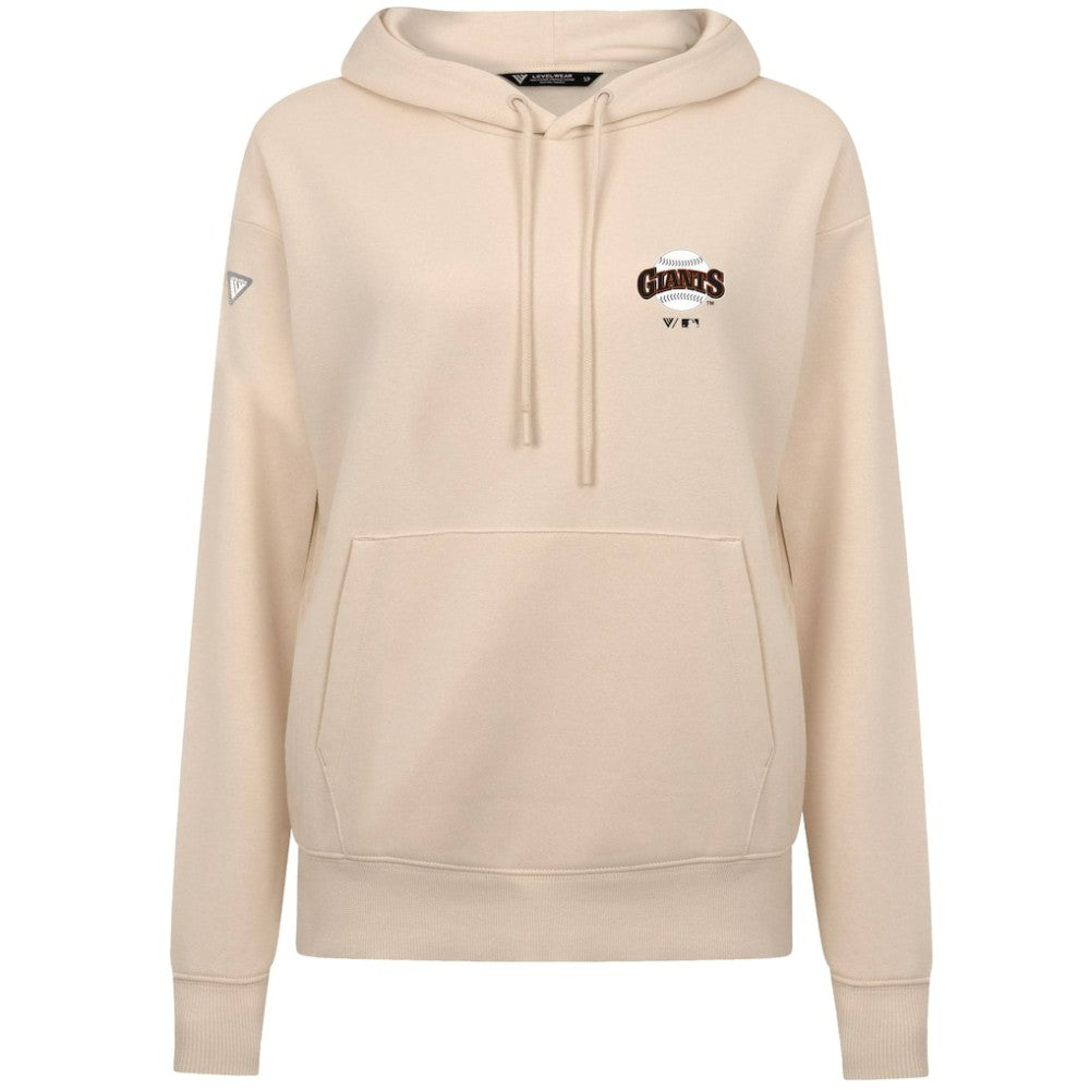 San Francisco Giants Levelwear Women's Cooperstown Collection Adorn Core Logo Pullover Hoodie - Khaki - MLB Sale