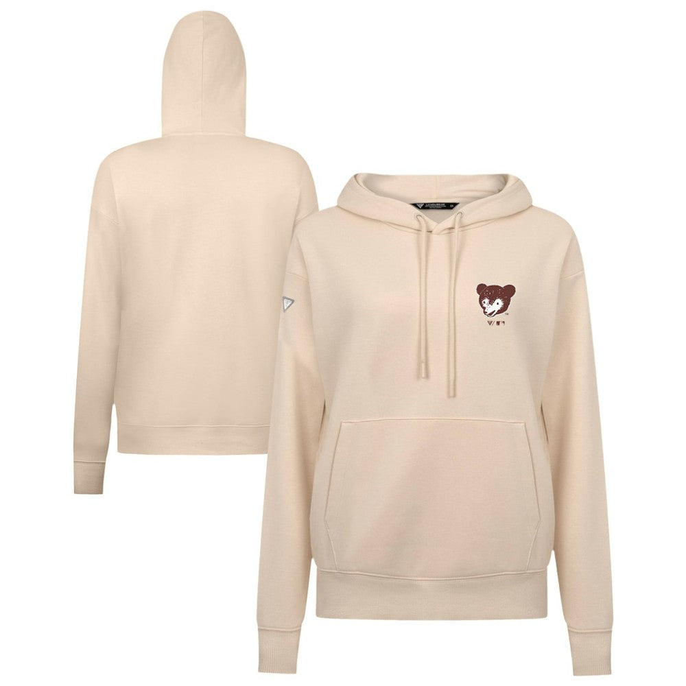 Chicago Cubs Levelwear Women's Cooperstown Collection Adorn Core Logo Pullover Hoodie - Khaki - MLB Sale