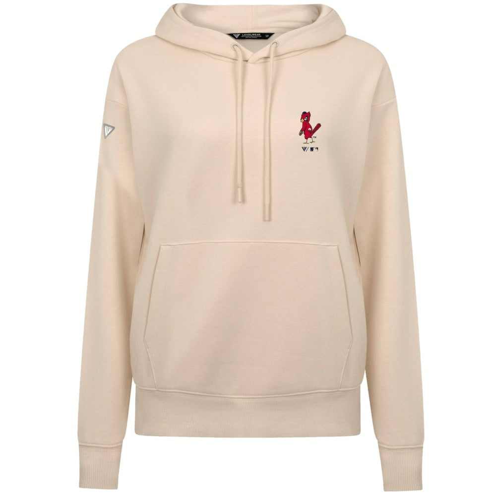 St. Louis Cardinals Levelwear Women's Cooperstown Collection Adorn Core Logo Pullover Hoodie - Khaki - MLB Online