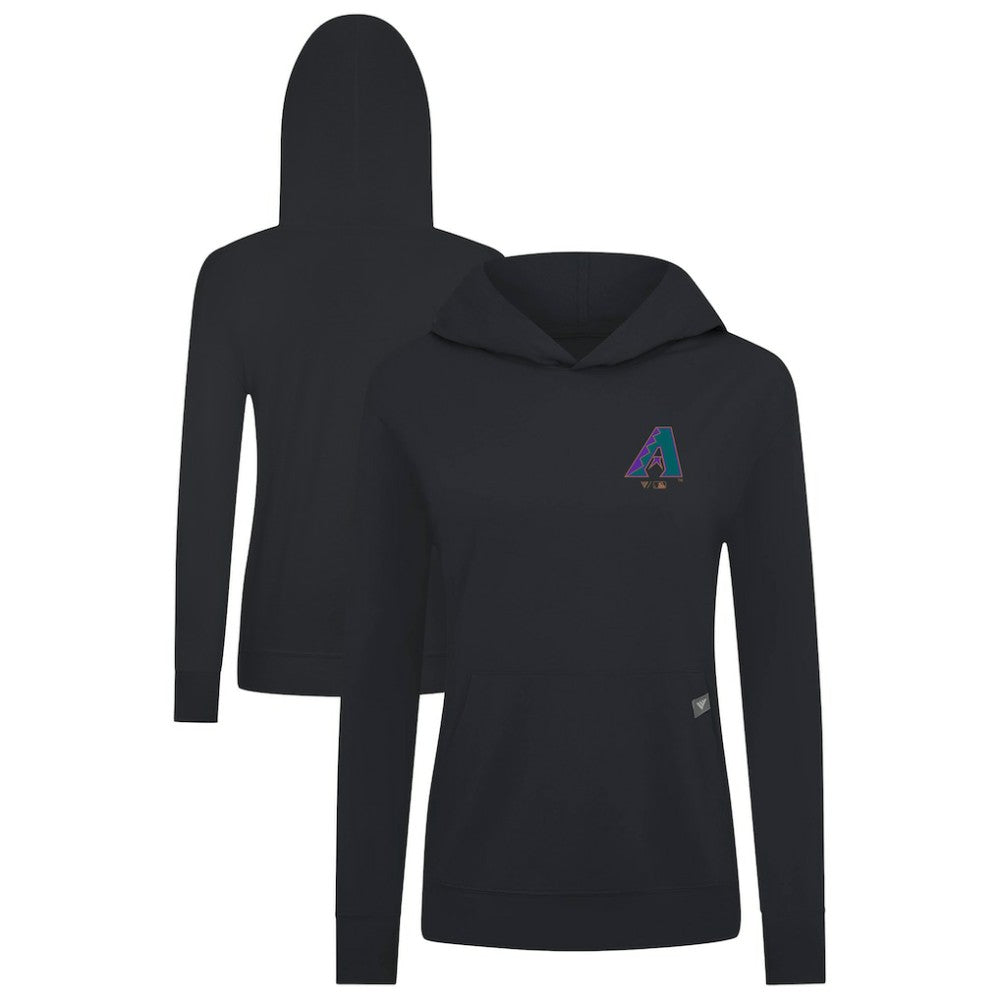 Arizona Diamondbacks Levelwear Women's Cooperstown Collection Relay Core Logo Pullover Hoodie - Black - MLB Sale