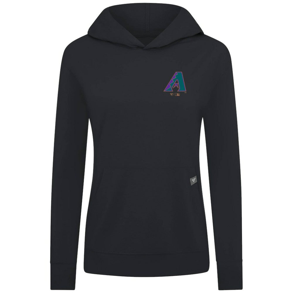 Arizona Diamondbacks Levelwear Women's Cooperstown Collection Relay Core Logo Pullover Hoodie - Black - MLB Sale